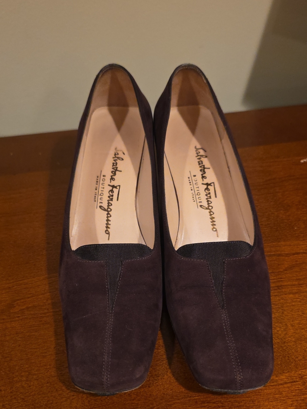 VTG Salvatore Ferragamo Women's Dark Brown Suede Loafers